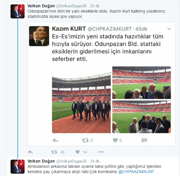 AK Parti Odunpazarı İlçe Başkanı Volkan Doğan