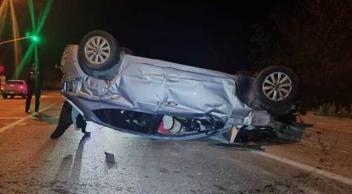 Eskişehir'de trafik kazası: Takla atıp yaralandı!